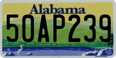 AL license plate 50AP239