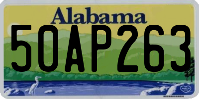 AL license plate 50AP263