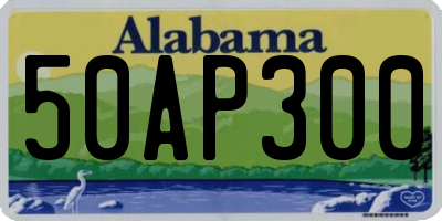 AL license plate 50AP300