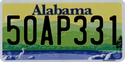 AL license plate 50AP331