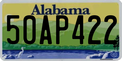 AL license plate 50AP422