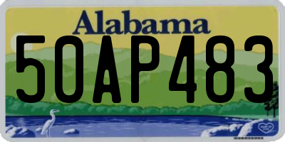 AL license plate 50AP483