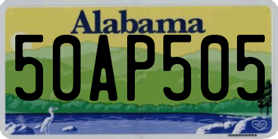 AL license plate 50AP505