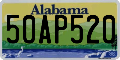 AL license plate 50AP520