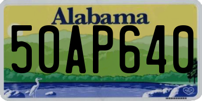 AL license plate 50AP640