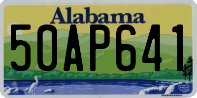 AL license plate 50AP641