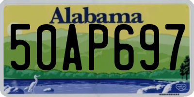 AL license plate 50AP697