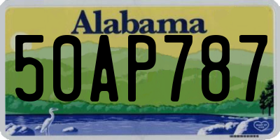 AL license plate 50AP787