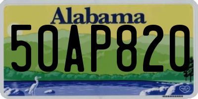 AL license plate 50AP820