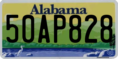 AL license plate 50AP828