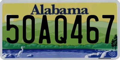 AL license plate 50AQ467