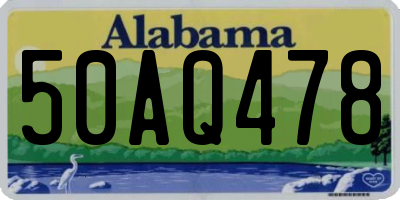 AL license plate 50AQ478