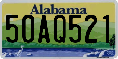 AL license plate 50AQ521