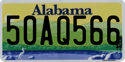 AL license plate 50AQ566