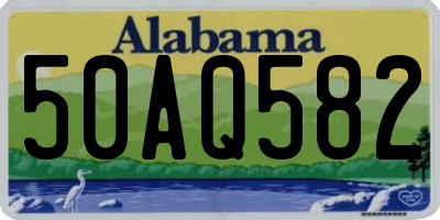 AL license plate 50AQ582