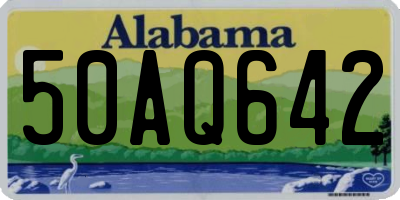 AL license plate 50AQ642