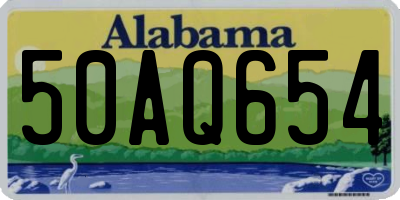 AL license plate 50AQ654