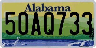 AL license plate 50AQ733
