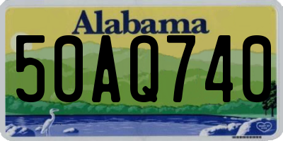 AL license plate 50AQ740