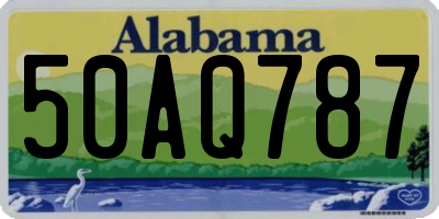 AL license plate 50AQ787
