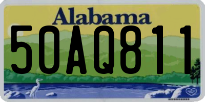 AL license plate 50AQ811