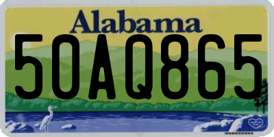 AL license plate 50AQ865