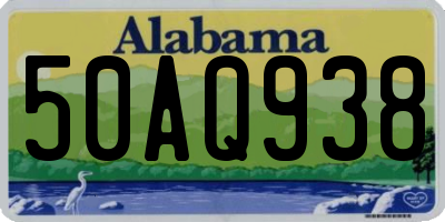 AL license plate 50AQ938