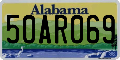 AL license plate 50AR069