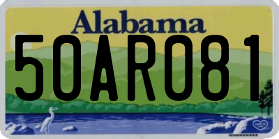 AL license plate 50AR081