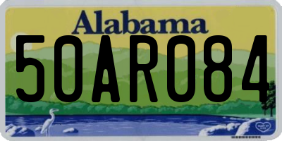AL license plate 50AR084