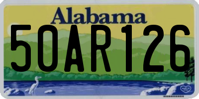 AL license plate 50AR126