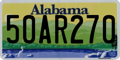 AL license plate 50AR270