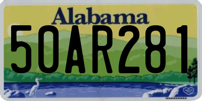 AL license plate 50AR281
