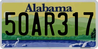 AL license plate 50AR317