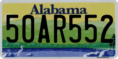 AL license plate 50AR552