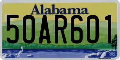 AL license plate 50AR601