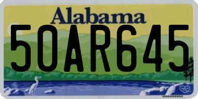 AL license plate 50AR645