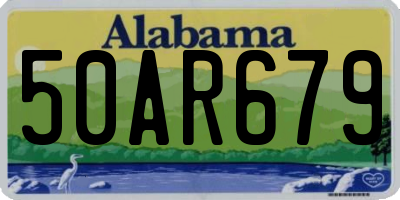 AL license plate 50AR679
