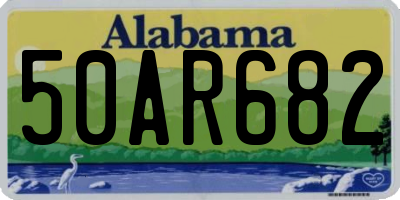 AL license plate 50AR682