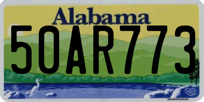 AL license plate 50AR773