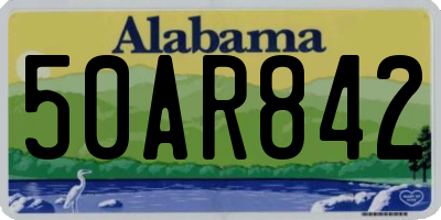 AL license plate 50AR842