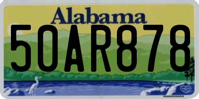 AL license plate 50AR878