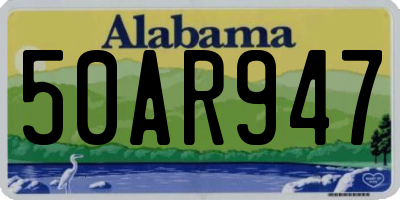 AL license plate 50AR947