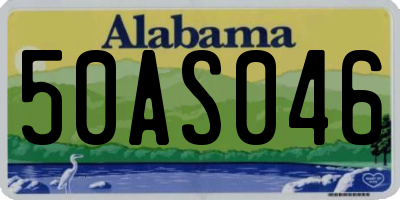 AL license plate 50AS046
