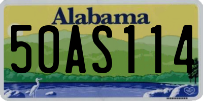 AL license plate 50AS114