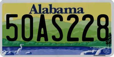 AL license plate 50AS228