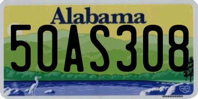 AL license plate 50AS308