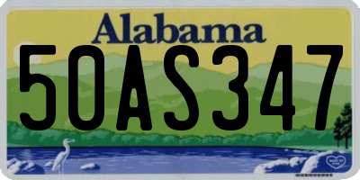 AL license plate 50AS347