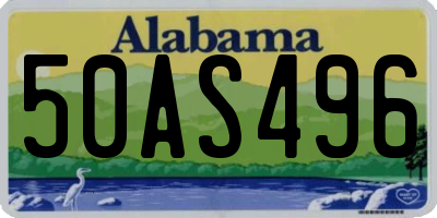 AL license plate 50AS496