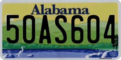 AL license plate 50AS604
